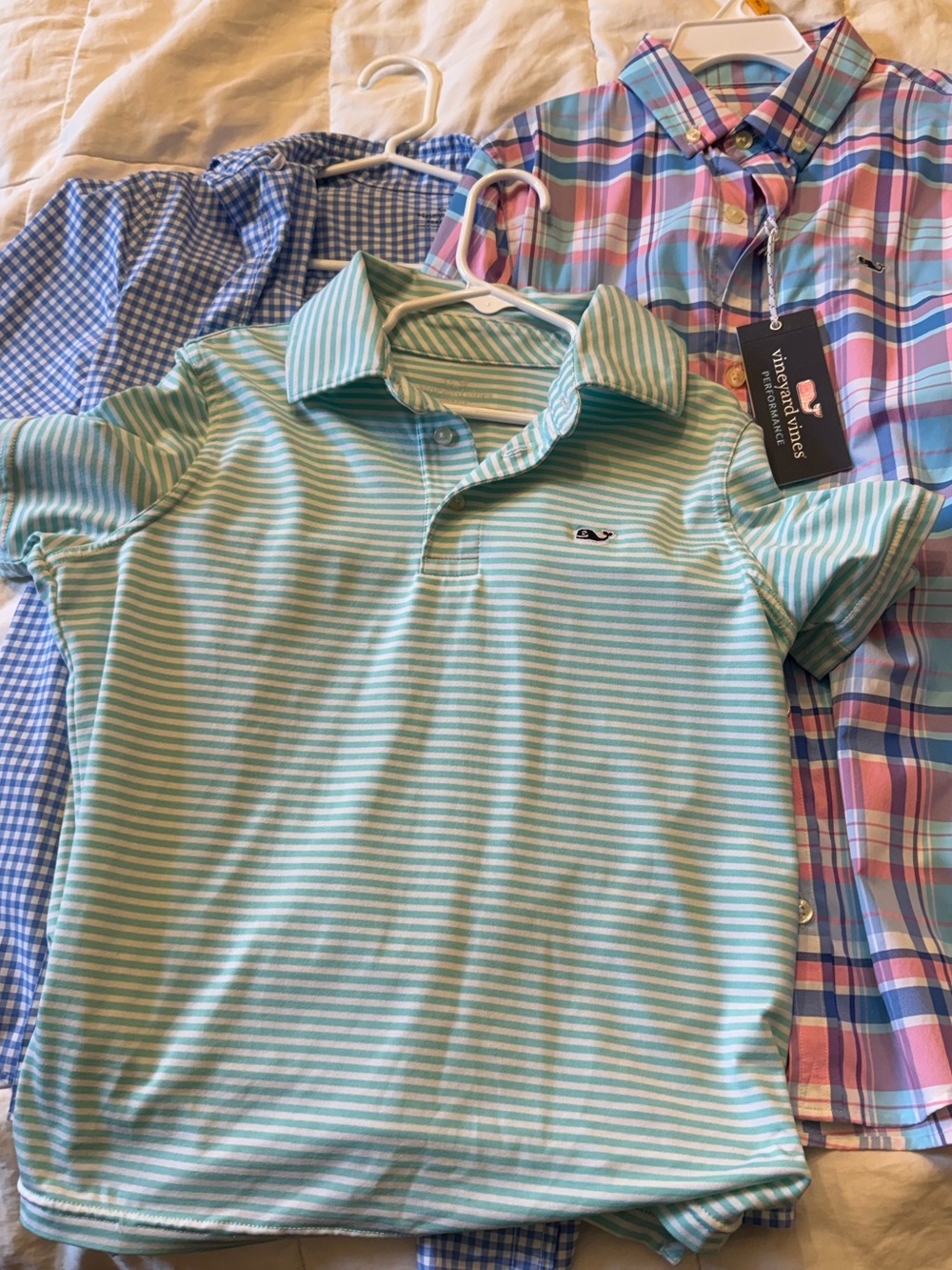 LOT OF THREE Vineyard Vines Shirts. Kids Size Small (8-10)